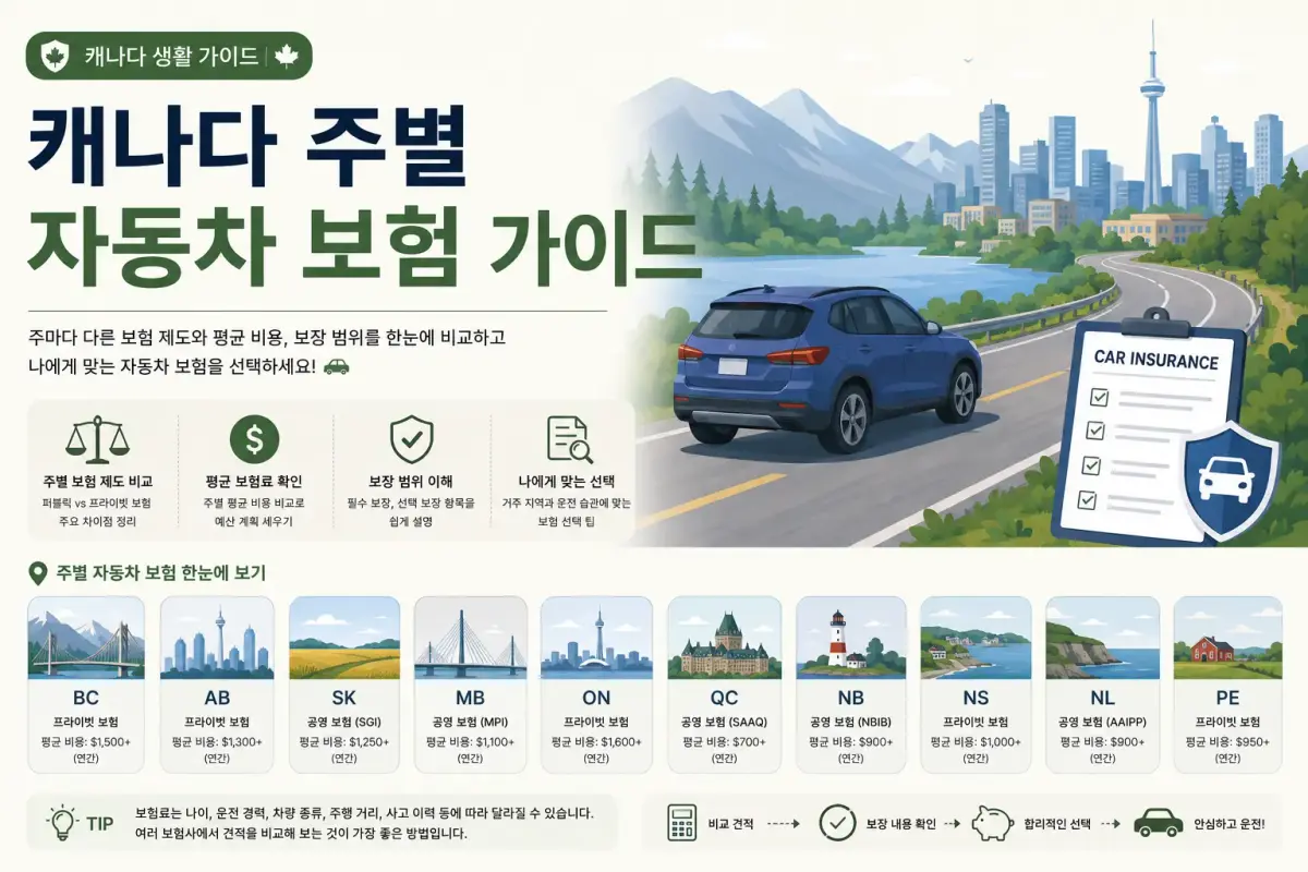 주별 자동차 보험 가이드