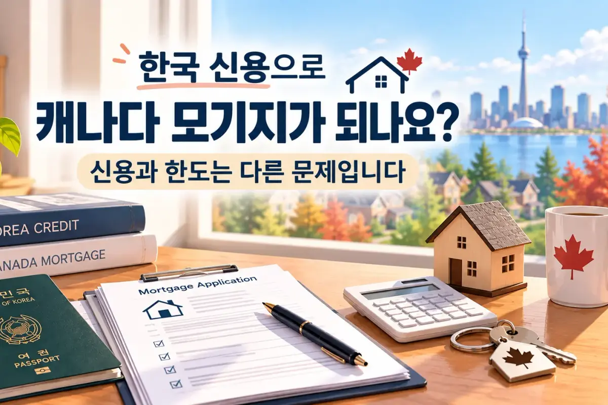 한국 신용으로 캐나다 모기지가 되나요